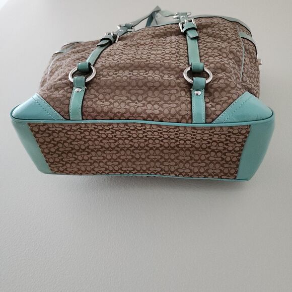 Coach Signature Tote Jacquard Purse - Picture 9 of 10